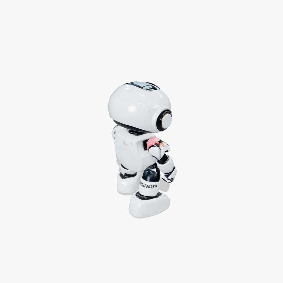 Stylish Toy Robot Assistant with Neon Indicators